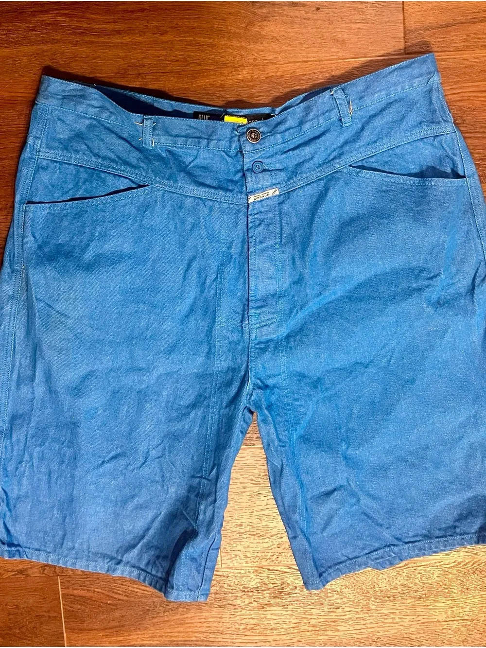 Vintage Marithe Francois Girbaud Brand X Shorts bright Blue Baggy Size  44 Rare